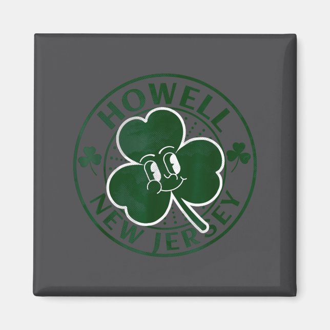 Howell New Jersey Irish Shamrock Nj Retro Souvenir Magnet (Front)