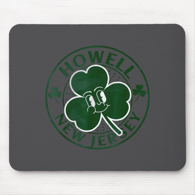 Howell New Jersey Irish Shamrock Nj Retro Souvenir Mouse Mat (Front)