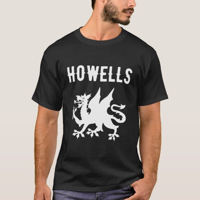 Howells Surname Welsh Family Name Wales Heraldic D T-Shirt (Front)