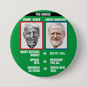 Howie Hawkins for President 2020 7.5 Cm Round Badge