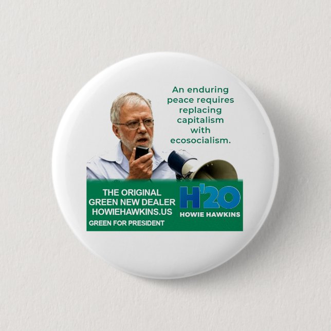 Howie Hawkins for President 6 Cm Round Badge (Front)