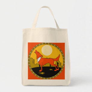 Howing at the Moon tote bag