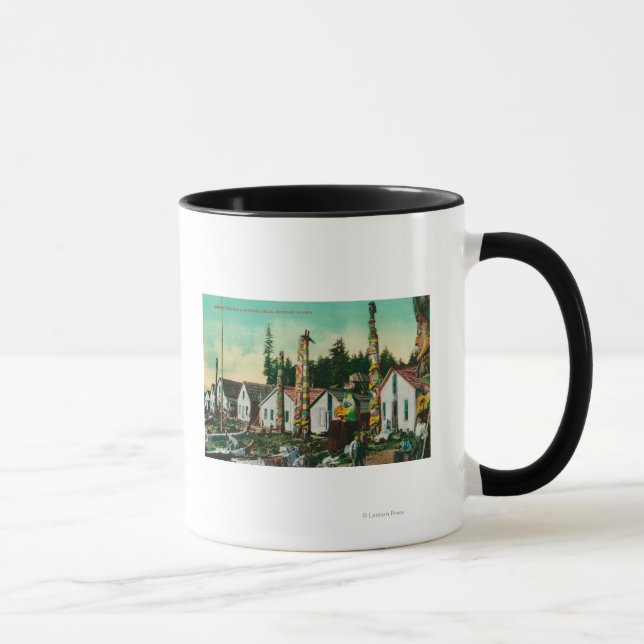 Howkan, Alaska Indian Village and Totems Mug (Right)