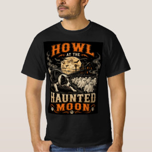 Howl At The Haunted Moon Border Collie Halloween G T-Shirt