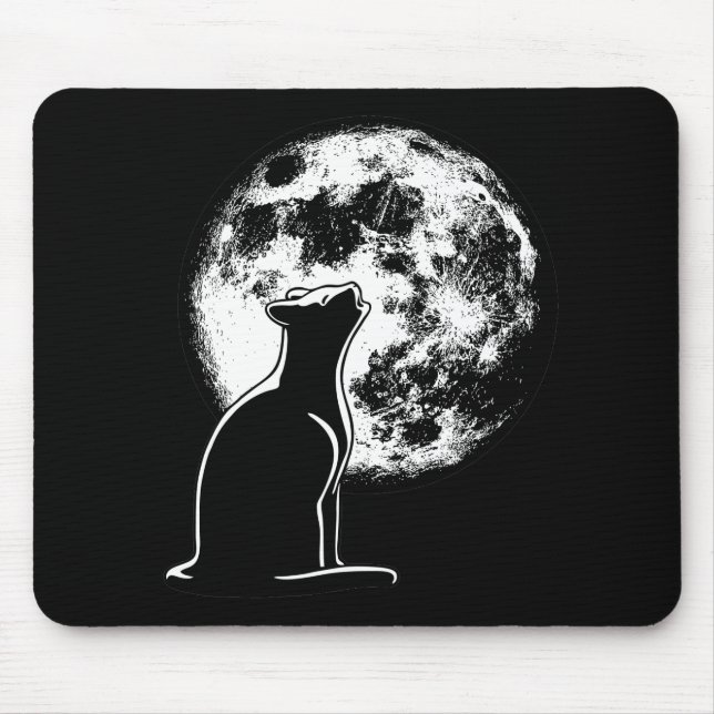 Howl at the Moon Cat Mouse Mat (Front)