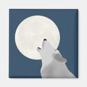 Howl At The Moon Square Magnet