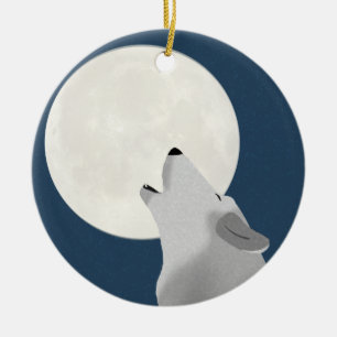 Howl At The Moon Wolf Ornament