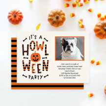Howl-O-Ween Dog Halloween Party Invitation