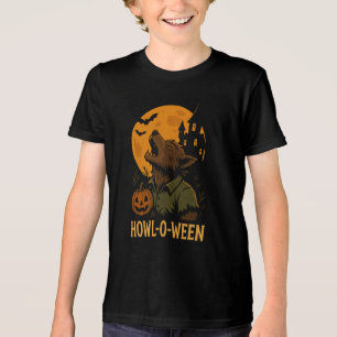 Howl-O-Ween Halloween T-Shirt – Funny Werewolf Pun Tri-Blend Shirt