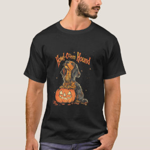 Howl O Ween Hound Dachshund Funny Halloween Dog Pu T-Shirt