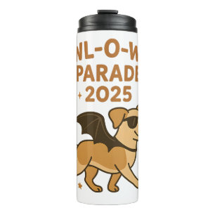Howl O Ween Parade 2025 Cute Dog Halloween Art Thermal Tumbler