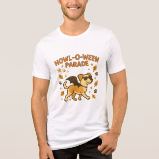 Howl-O-Ween Parade Cute Dog Bat Costume Tri-Blend Shirt