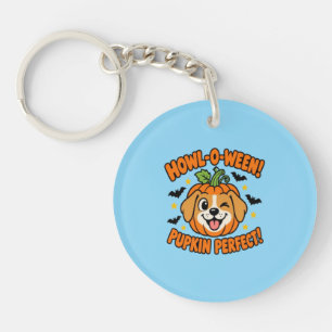 Howl O Ween Pupkin Perfect Cute Dog Halloween T-Sh Key Ring