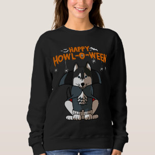 Howl O Ween Siberian Husky Dog For Halloween Sweatshirt