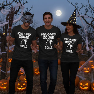 Howl-o-ween Squad Goals – Funny Halloween Dog T-Shirt