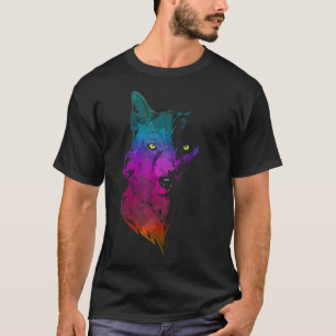 Howl Wildlife Forest Animal Predator Portrait Colo T-Shirt