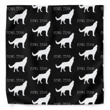 Howl Yeah, black Bandanna for Dog