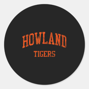 Howland High School Hs Warren Oh Vintage Srts  Classic Round Sticker