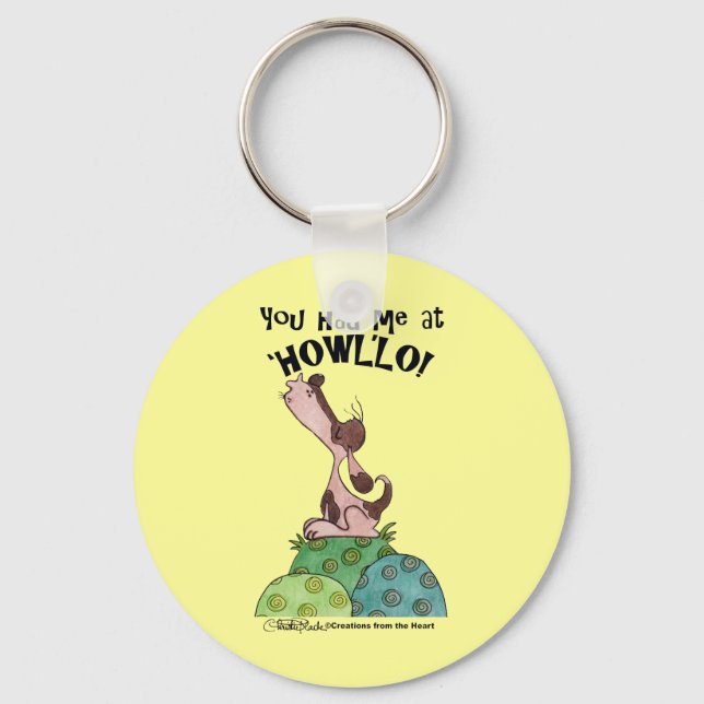 Howler Dog Key Ring (Front)