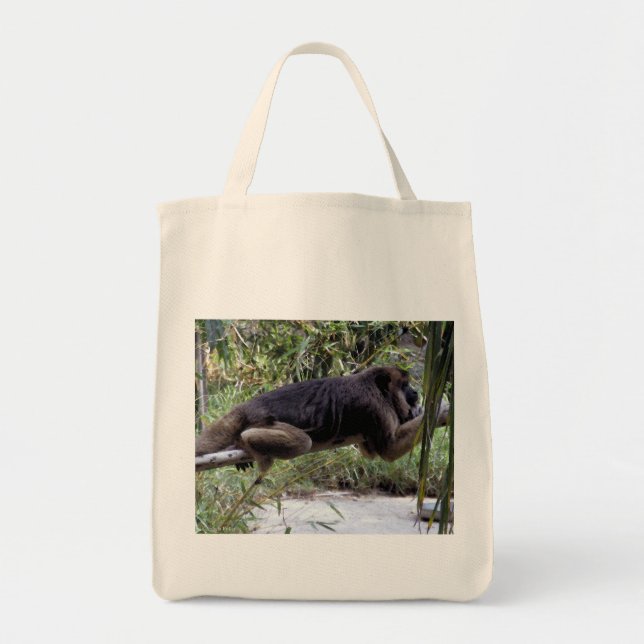 Howler Monkey Organic Grocery Tote (Front)
