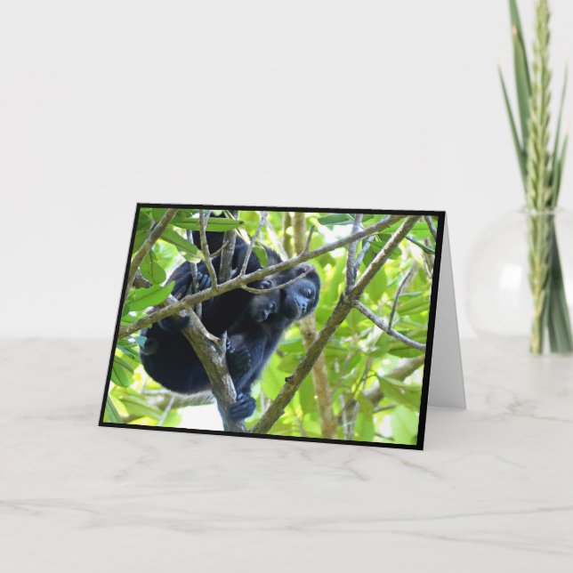 Howler Monkeys Folded Greeting Card (Front)