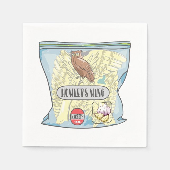 HOWLETS WING Macbeth witches spell. Napkin (Front)