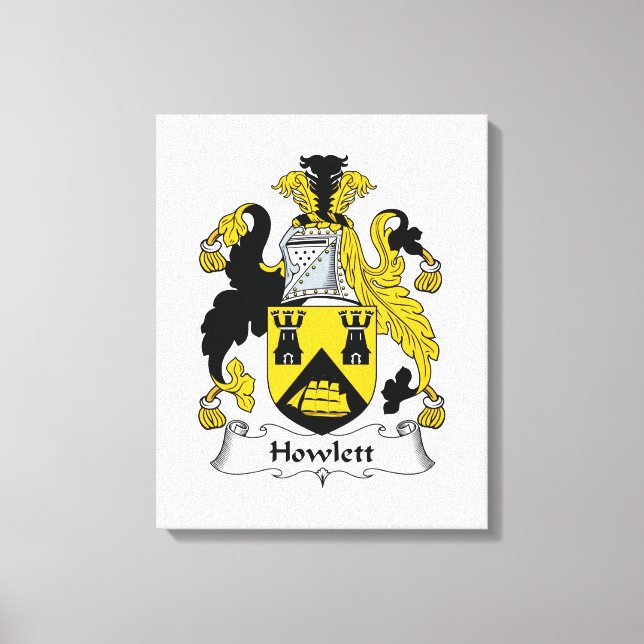 Howlett Family Crest Canvas Print (Front)