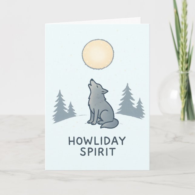 Howliday Spirit - Funny Christmas Card (Front)