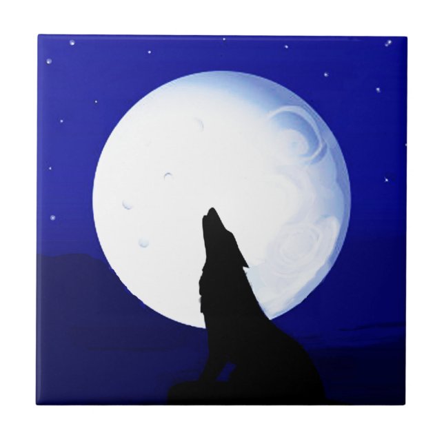 Howlin Coyote - Tucson Arizona Tile (Front)