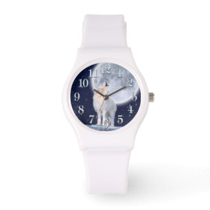 Howling Arctic  Wolf & Moon Wildlife Design Watch