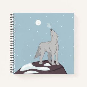 Howling Arctic Wolf Notebook