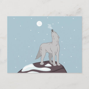 Howling Arctic Wolf Postcard