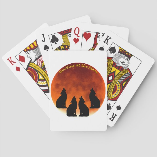 Howling at the Moon Playing Cards (Back)