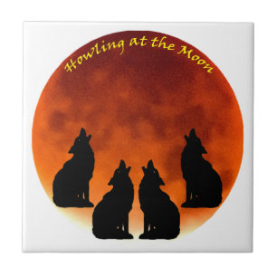 Howling at the Moon Tile