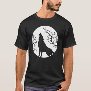 Howling At The Moon Wolves Goth Gothic Wolf 2 T-Shirt