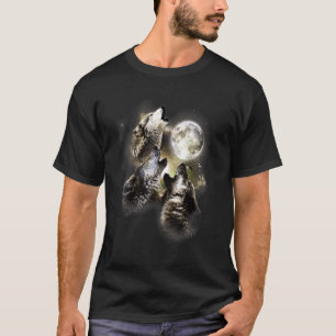 Howling At The Moon Wolves Howl Wolf Cool T-Shirt