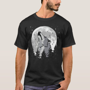 Howling At The Moon Wolves Wolf 2 T-Shirt