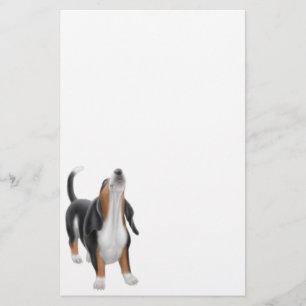 Howling Basset Hound Stationery