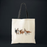 Howling Basset Hounds Bag<br><div class="desc">Original fine art design of a howling tricolored Basset hound by designer Carolyn McFann on quality cards, stationery, clothing & other great gifts for dog lovers.</div>