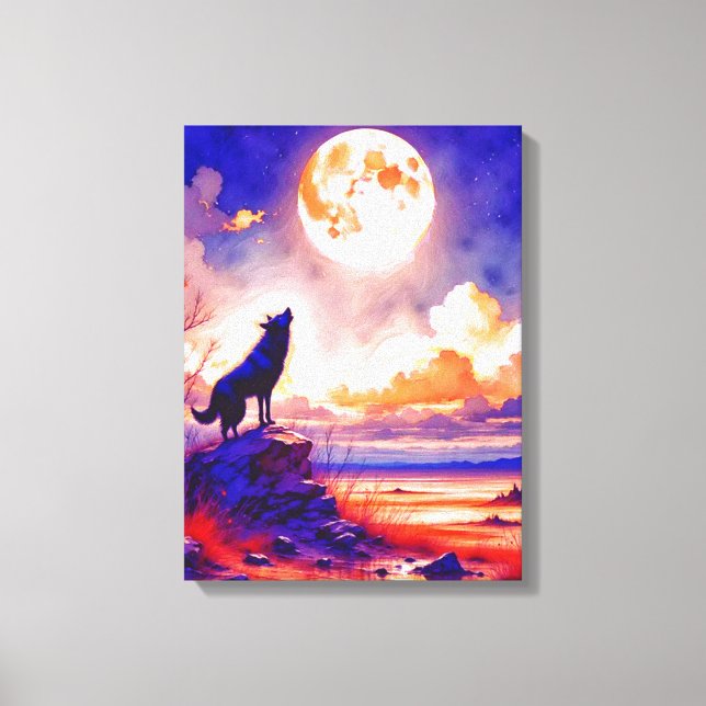 howling canvas print (Front)