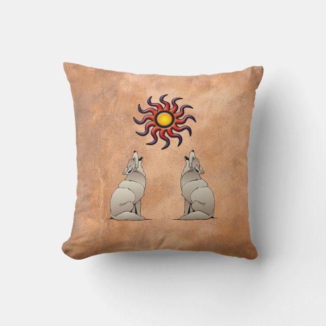 HOWLING COYOTE CUSHION (Front)