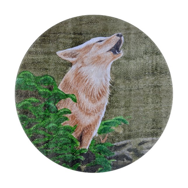 Howling Coyote Cutting Board (Front)