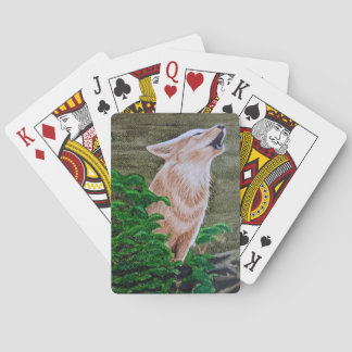 Howling Coyote   Playing Cards