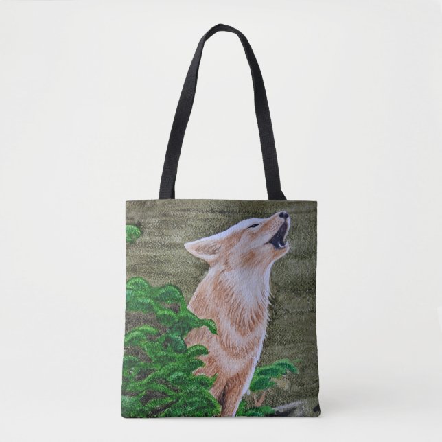 Howling Coyote Tote Bag (Front)