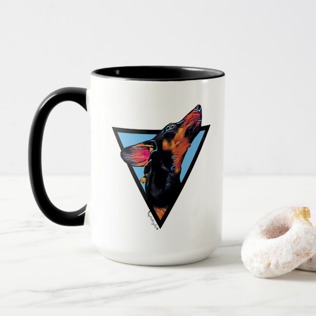 'Howling' Dex Combo Mug 444ml (With Donut)