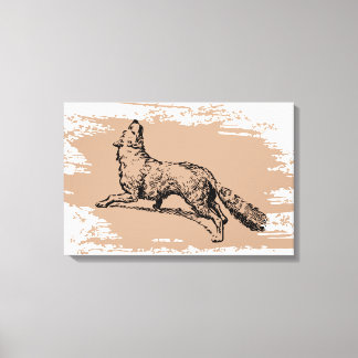 Howling Fox Canvas Print