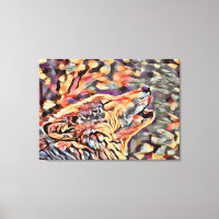 Howling Grey Wolf Abstract Animal Wildlife Art