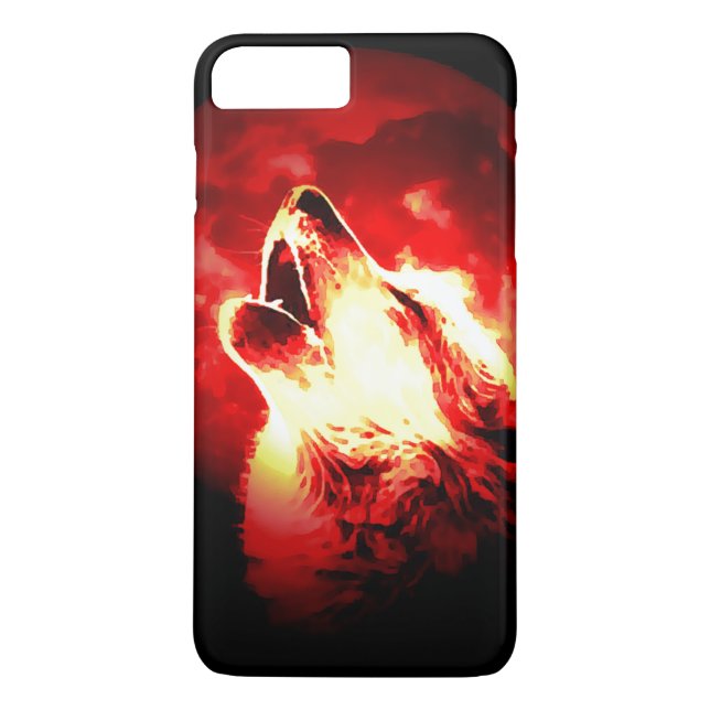 Howling Grey Wolf at Moon Case-Mate iPhone Case (Back)