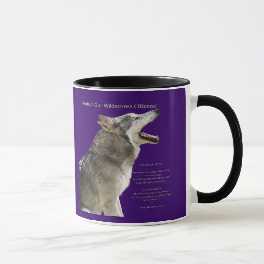 Howling Grey Wolf Coffee Mug