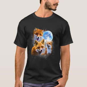 Howling in the Moon Funny Foxes Graphic Animal Lov T-Shirt